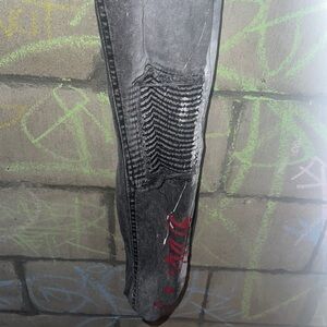 Encrypted Mens Graffiti Lightwash Skinny Jeans